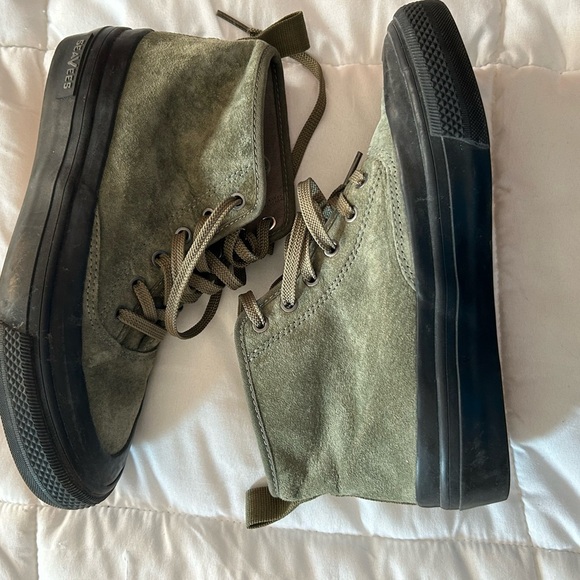 SeaVees Suede Mariners High Top Boot Sneaker. Olive Size 6.5 US - Picture 2 of 8